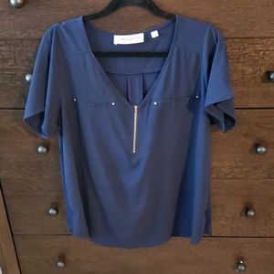 Blue maternity  blouse